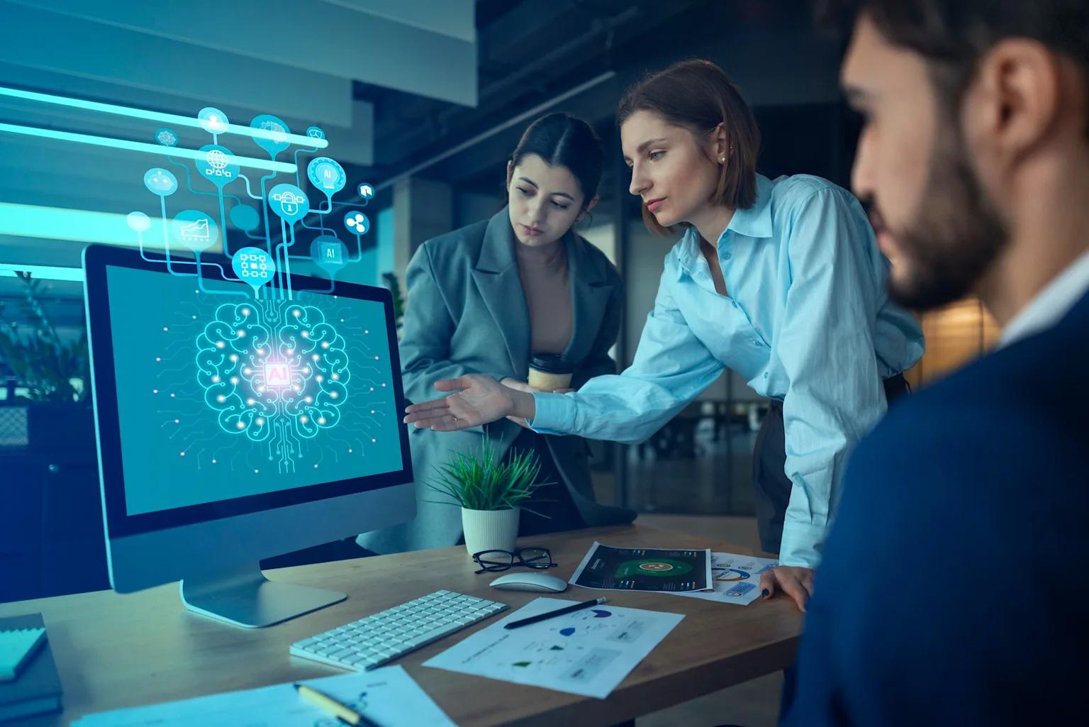 Data monitor visualizing why most companies are failing at AI adoption